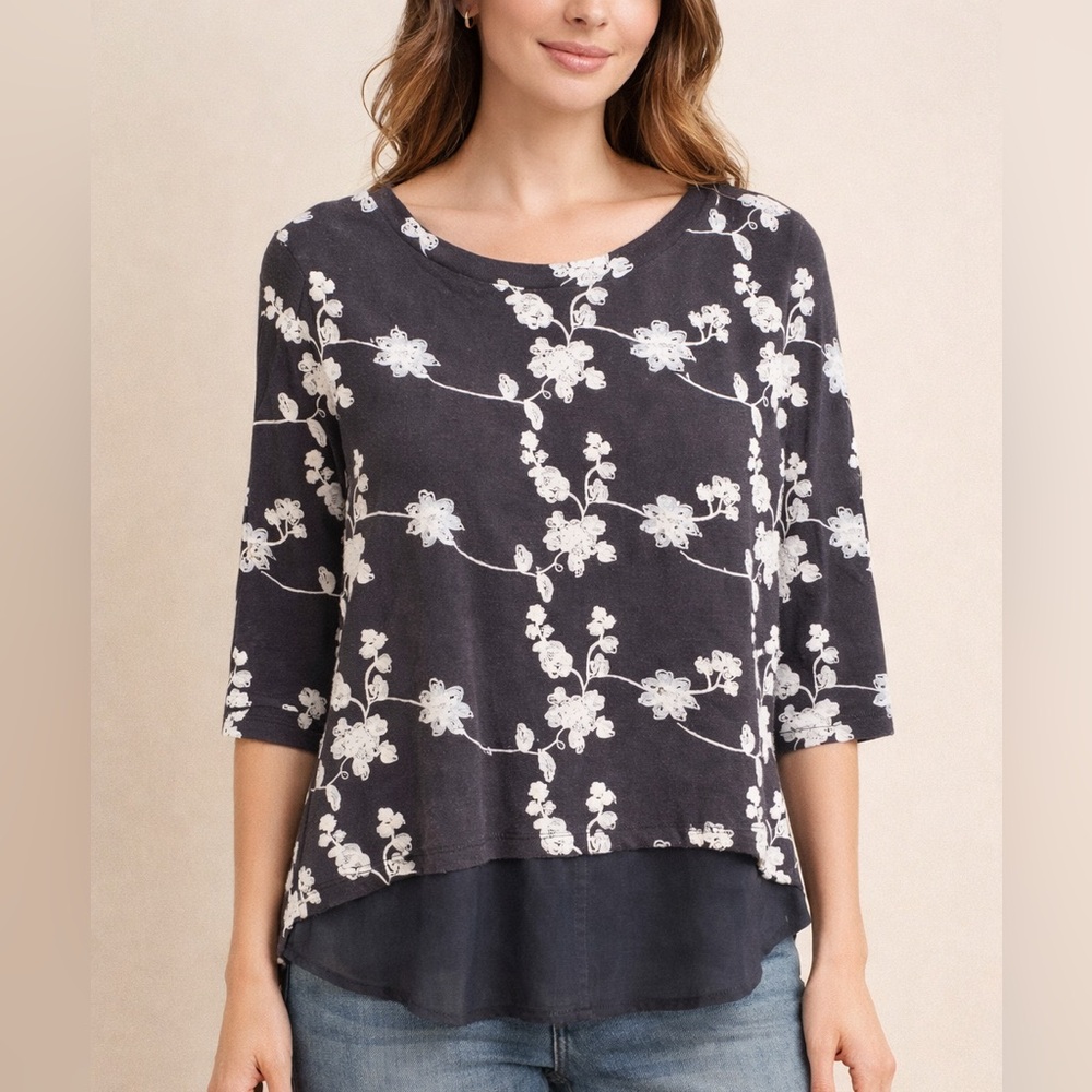 Umgee Embroidered Floral Top